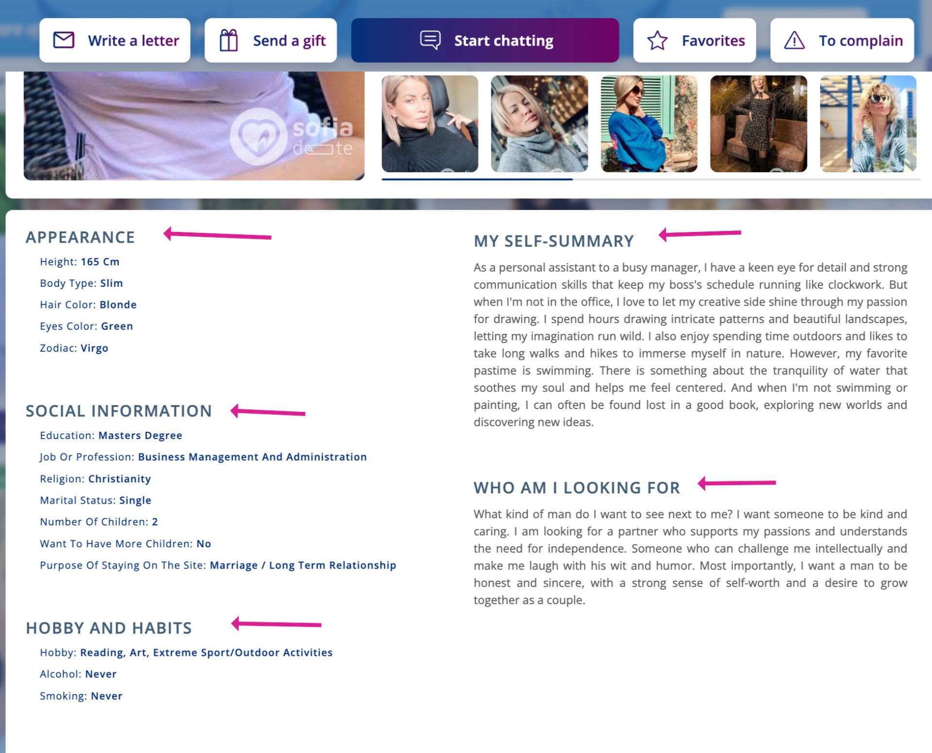 Sofia Date profile
