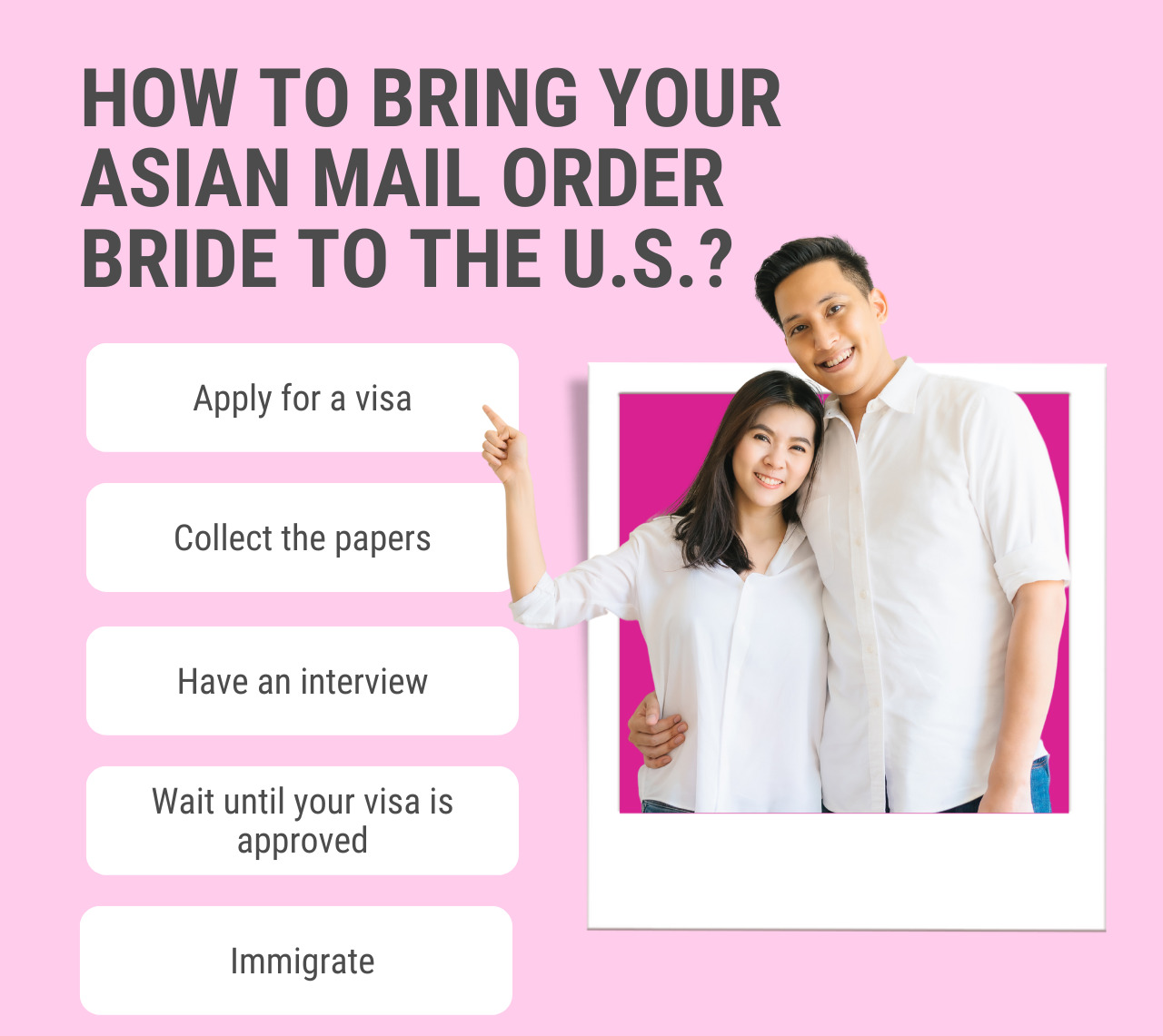bring your Asian mail order bride to the U.S.