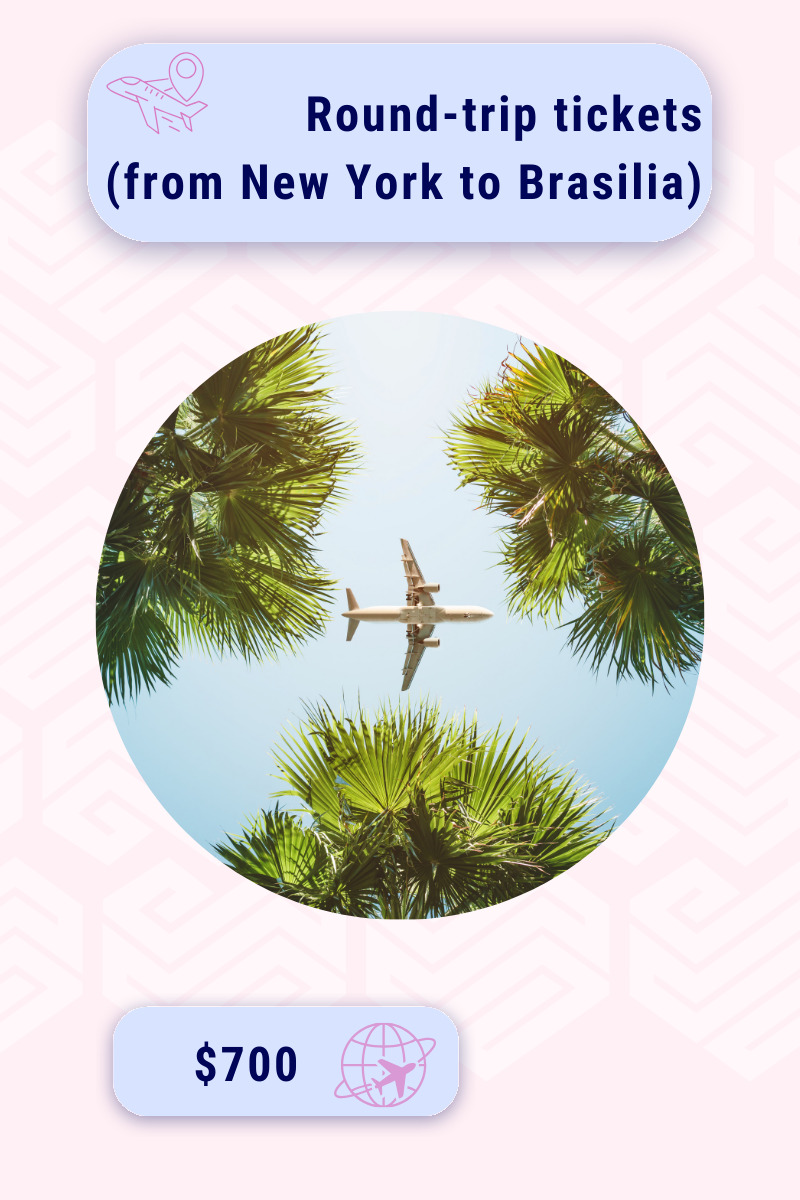 Round-trip tickets from New York to Brasilia