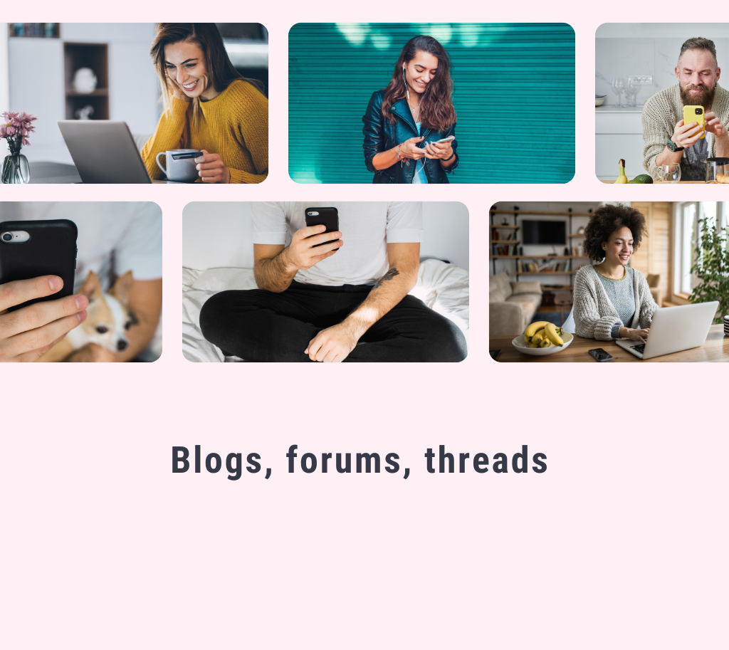 Blogs, forums, threads